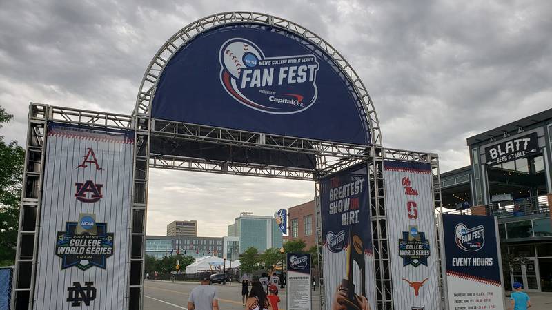 Fan Fest during the 2022 College World Series Open Practice Day featured several activities to...