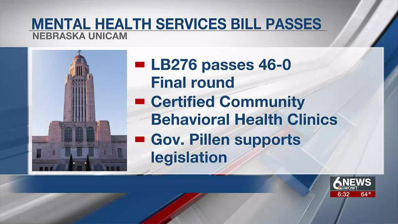 Nebraska lawmakers unanimously voted to pass a mental health services bill Friday.